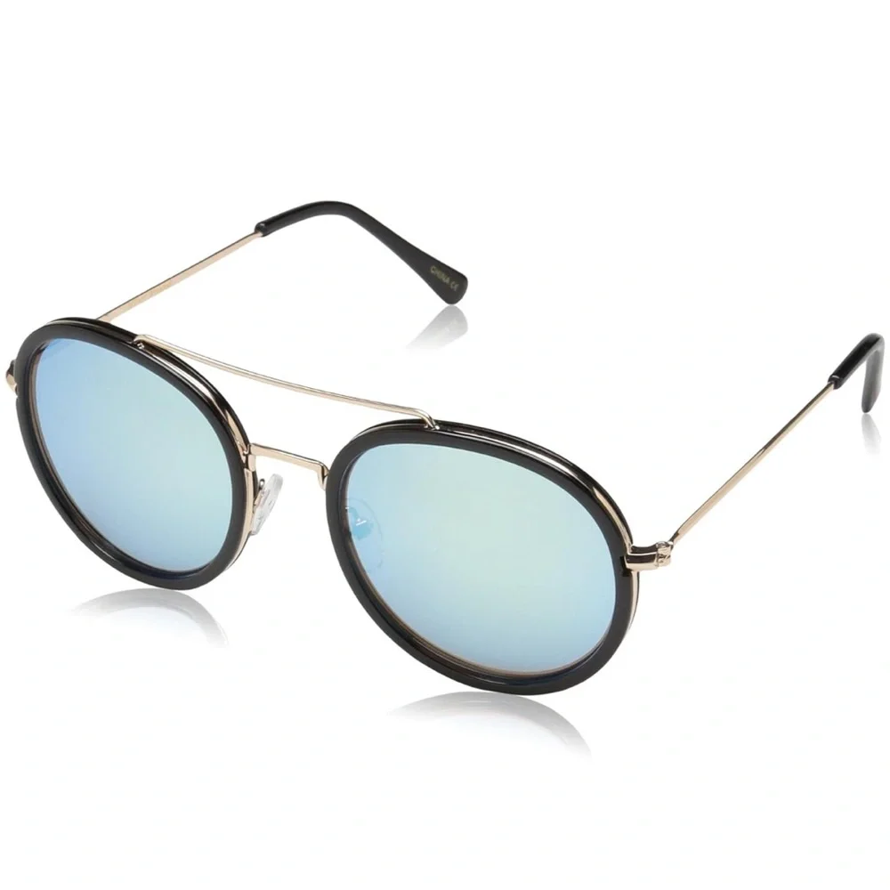 Betsy Johnson Black and Gold Sunglasses